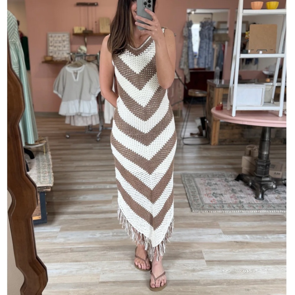 Boho crochet dress XS/ S NWT